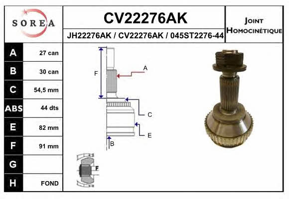 EAI CV22276AK CV joint CV22276AK: Buy near me in Poland at 2407.PL - Good price!