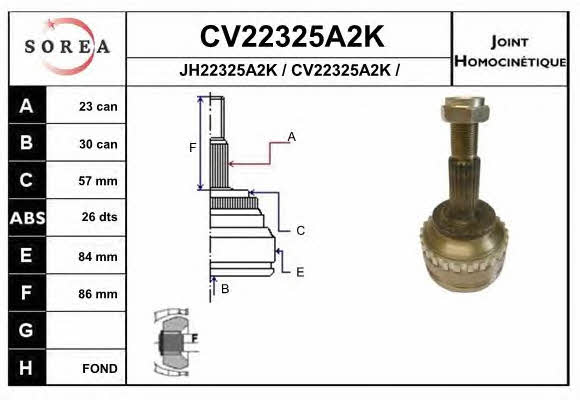 EAI CV22325A2K Przegub homokinetyczny CV22325A2K: Atrakcyjna cena w Polsce na 2407.PL - Zamów teraz!