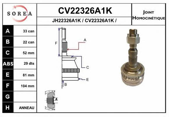 EAI CV22326A1K CV joint CV22326A1K: Buy near me in Poland at 2407.PL - Good price!