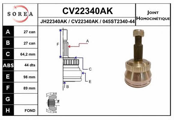 EAI CV22340AK CV joint CV22340AK: Buy near me in Poland at 2407.PL - Good price!