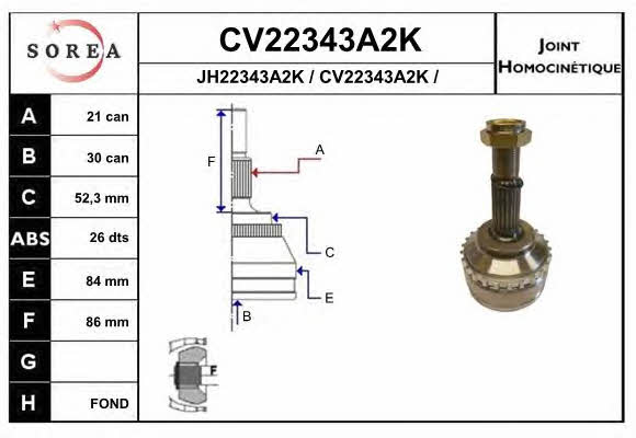 EAI CV22343A2K CV joint CV22343A2K: Buy near me in Poland at 2407.PL - Good price!