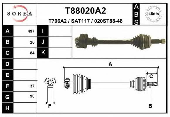 EAI T88020A2 Antriebswelle T88020A2: Kaufen Sie zu einem guten Preis in Polen bei 2407.PL!