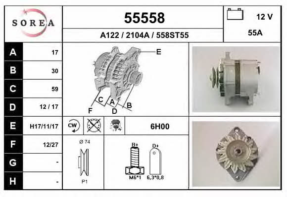 EAI 55558 Alternator 55558: Buy near me in Poland at 2407.PL - Good price!