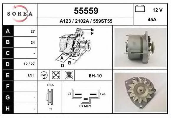 EAI 55559 Alternator 55559: Buy near me in Poland at 2407.PL - Good price!