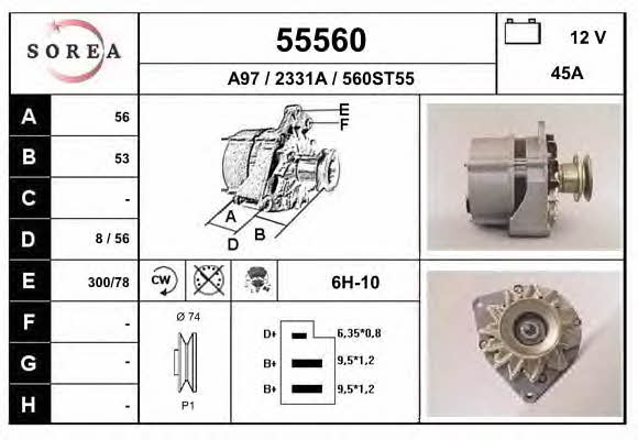 EAI 55560 Alternator 55560: Buy near me at 2407.PL in Poland at an Affordable price!