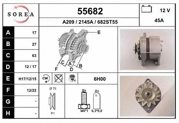 EAI 55682 Alternator 55682: Buy near me in Poland at 2407.PL - Good price!