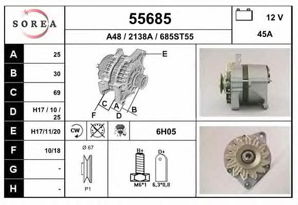 EAI 55685 Alternator 55685: Buy near me in Poland at 2407.PL - Good price!