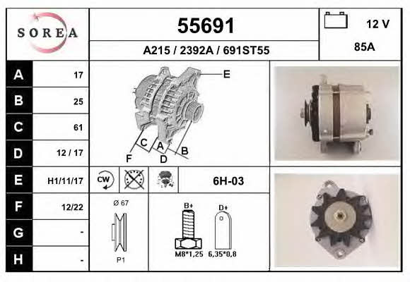 EAI 55691 Alternator 55691: Buy near me in Poland at 2407.PL - Good price!