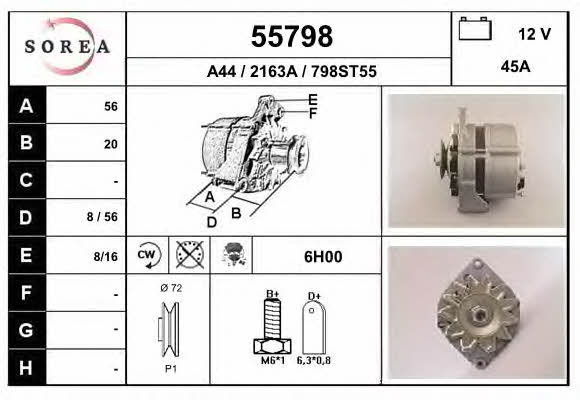 EAI 55798 Alternator 55798: Buy near me in Poland at 2407.PL - Good price!