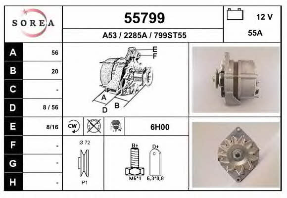 EAI 55799 Alternator 55799: Buy near me in Poland at 2407.PL - Good price!