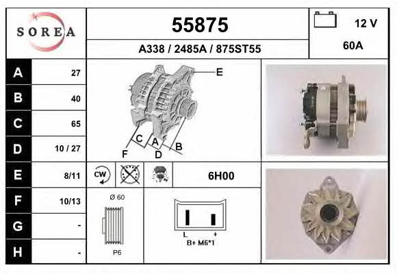 EAI 55875 Alternator 55875: Dobra cena w Polsce na 2407.PL - Kup Teraz!