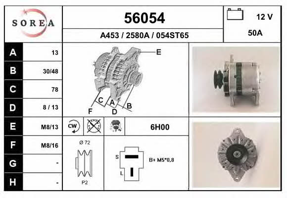 EAI 56054 Alternator 56054: Buy near me in Poland at 2407.PL - Good price!