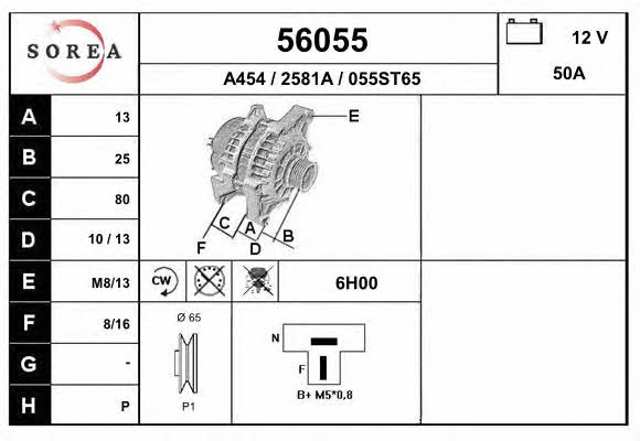 EAI 56055 Alternator 56055: Buy near me in Poland at 2407.PL - Good price!