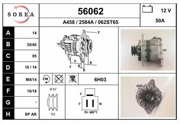 EAI 56062 Alternator 56062: Buy near me in Poland at 2407.PL - Good price!