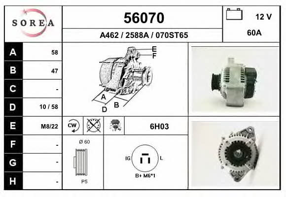 EAI 56070 Alternator 56070: Buy near me in Poland at 2407.PL - Good price!
