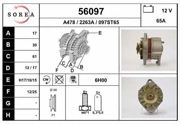 EAI 56097 Alternator 56097: Dobra cena w Polsce na 2407.PL - Kup Teraz!