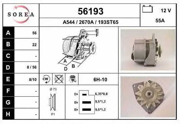 EAI 56193 Alternator 56193: Buy near me in Poland at 2407.PL - Good price!