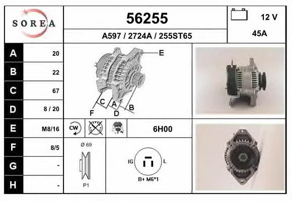 EAI 56255 Alternator 56255: Dobra cena w Polsce na 2407.PL - Kup Teraz!