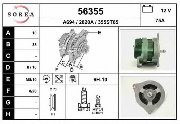 EAI 56355 Alternator 56355: Buy near me in Poland at 2407.PL - Good price!