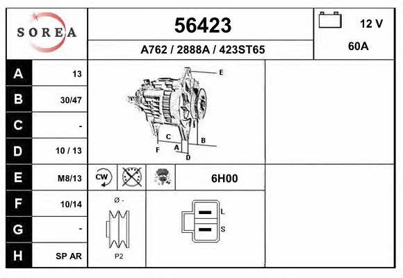 EAI 56423 Alternator 56423: Buy near me in Poland at 2407.PL - Good price!