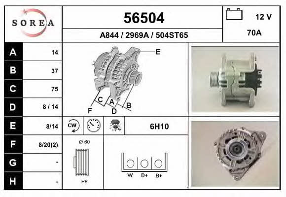 EAI 56504 Alternator 56504: Buy near me in Poland at 2407.PL - Good price!
