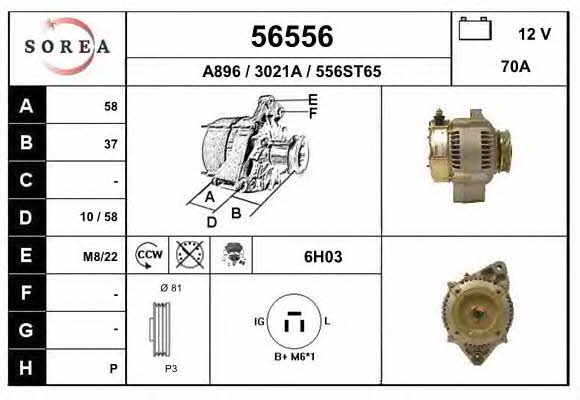 EAI 56556 Alternator 56556: Buy near me in Poland at 2407.PL - Good price!