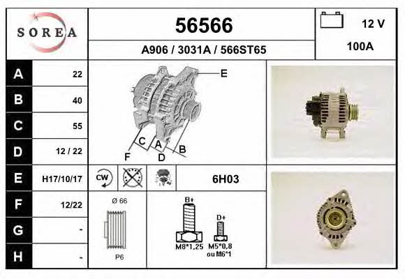 EAI 56566 Alternator 56566: Buy near me in Poland at 2407.PL - Good price!