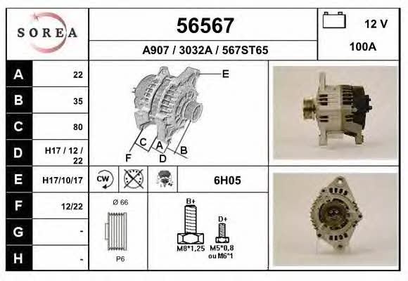 EAI 56567 Alternator 56567: Buy near me in Poland at 2407.PL - Good price!