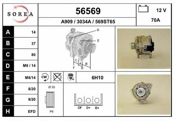 EAI 56569 Alternator 56569: Buy near me in Poland at 2407.PL - Good price!
