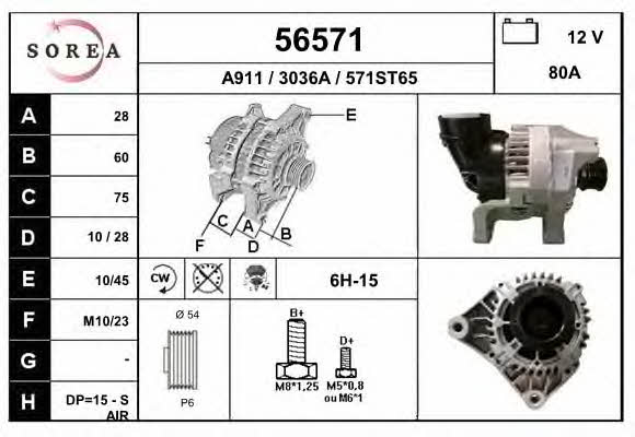 EAI 56571 Alternator 56571: Buy near me in Poland at 2407.PL - Good price!