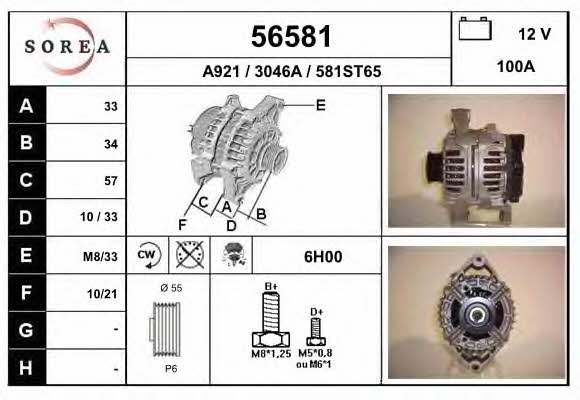 EAI 56581 Alternator 56581: Buy near me in Poland at 2407.PL - Good price!
