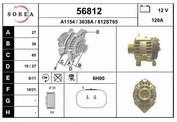 EAI 56812 Alternator 56812: Buy near me in Poland at 2407.PL - Good price!