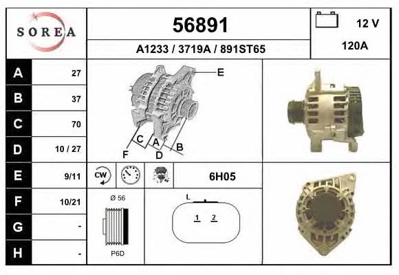 EAI 56891 Alternator 56891: Buy near me in Poland at 2407.PL - Good price!