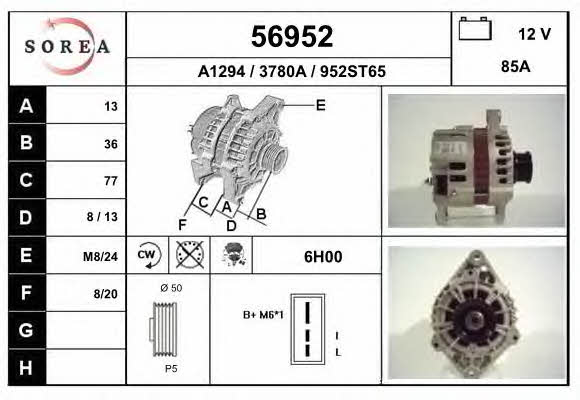 EAI 56952 Alternator 56952: Dobra cena w Polsce na 2407.PL - Kup Teraz!