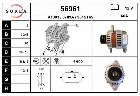 EAI 56961 Alternator 56961: Dobra cena w Polsce na 2407.PL - Kup Teraz!