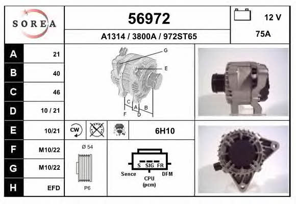 EAI 56972 Alternator 56972: Buy near me in Poland at 2407.PL - Good price!