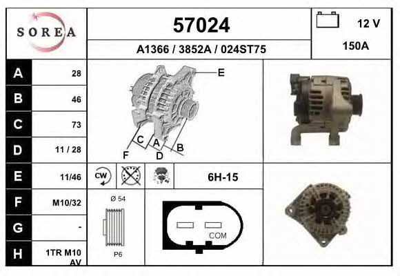 EAI 57024 Alternator 57024: Buy near me in Poland at 2407.PL - Good price!