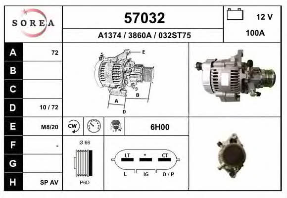 EAI 57032 Alternator 57032: Buy near me in Poland at 2407.PL - Good price!
