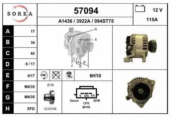 EAI 57094 Alternator 57094: Buy near me in Poland at 2407.PL - Good price!