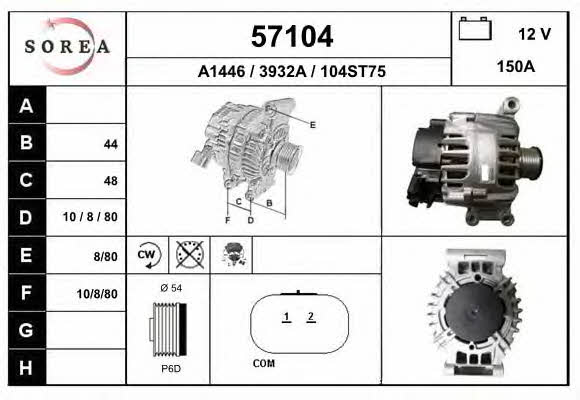 EAI 57104 Alternator 57104: Buy near me in Poland at 2407.PL - Good price!
