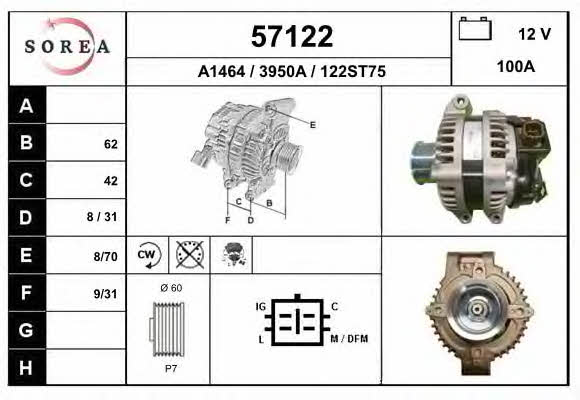 EAI 57122 Alternator 57122: Buy near me in Poland at 2407.PL - Good price!