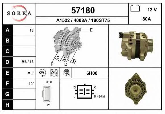 EAI 57180 Alternator 57180: Buy near me in Poland at 2407.PL - Good price!