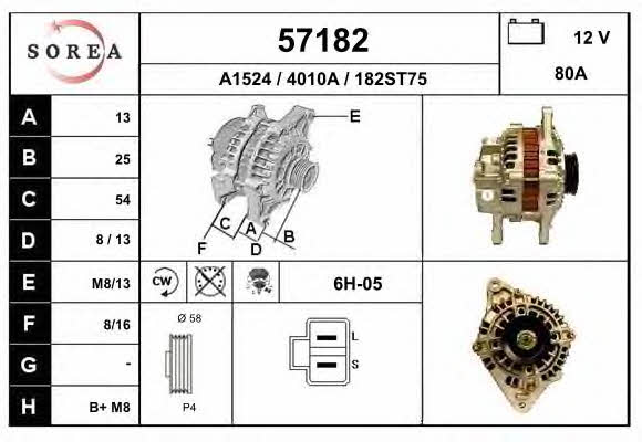 EAI 57182 Alternator 57182: Buy near me in Poland at 2407.PL - Good price!