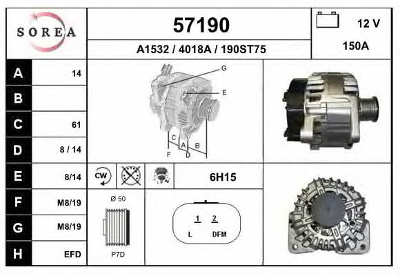 EAI 57190 Alternator 57190: Buy near me at 2407.PL in Poland at an Affordable price!