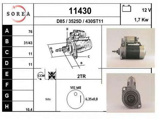 EAI 11430 Starter 11430: Buy near me in Poland at 2407.PL - Good price!