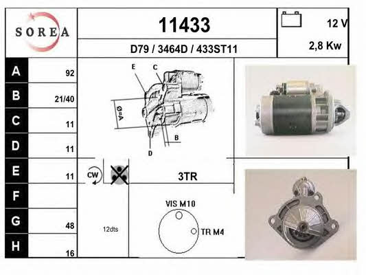 EAI 11433 Starter 11433: Buy near me in Poland at 2407.PL - Good price!