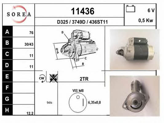 EAI 11436 Starter 11436: Buy near me in Poland at 2407.PL - Good price!