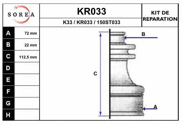EAI KR033 Bellow, driveshaft KR033: Buy near me at 2407.PL in Poland at an Affordable price!