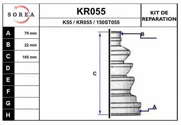 EAI KR055 Bellow, driveshaft KR055: Buy near me in Poland at 2407.PL - Good price!