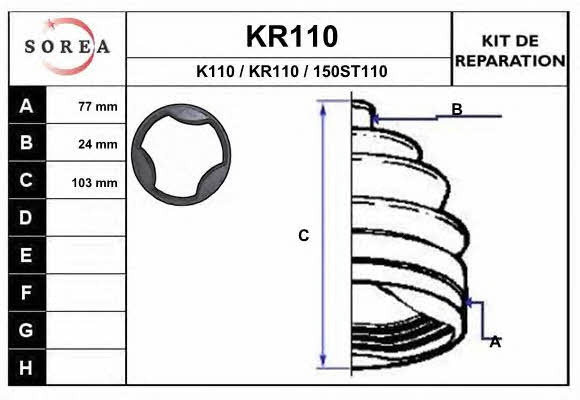 EAI KR110 Пильовик приводного валу, комплект KR110: Приваблива ціна - Купити у Польщі на 2407.PL!